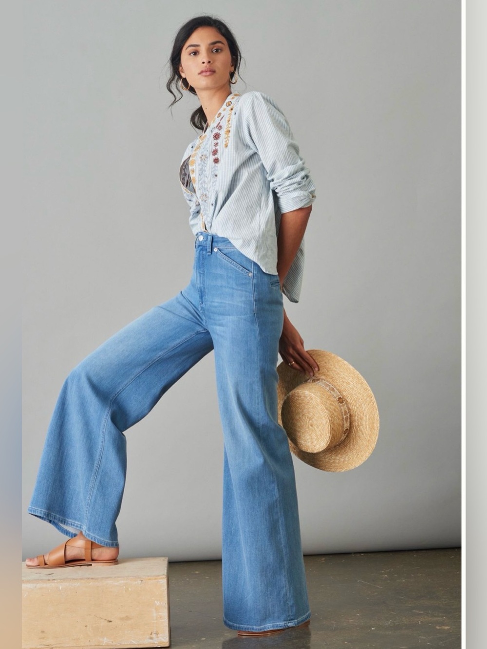 Pilcro Ultra-High Rise Relaxed Flare Jeans